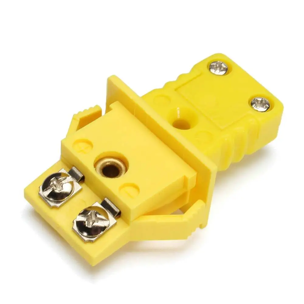 Yellow Shell Thermocouple miniature Socket Plug Adaptor Mini K-Type Panel Mount Miniature Connector