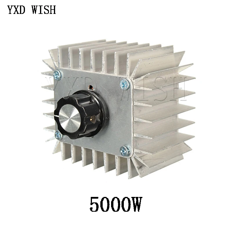 AC 220 V 5000 W Regulator napięcia SCR Regulator prędkości Moror ściemnianie światła ściemniacze termostat 5000 W Regulator prędkości silnika 220 V