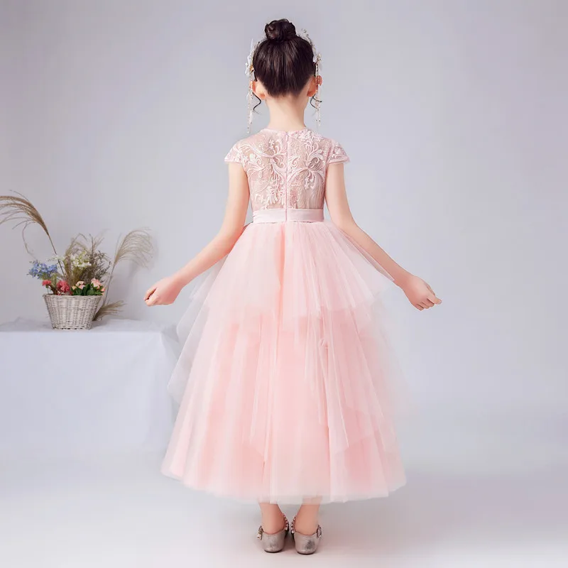 Dideyttawl vestido de niña de flores personalizado para boda princesa Formal vestido de fiesta de cumpleaños de noche vestido de dama de honor Junior de tul