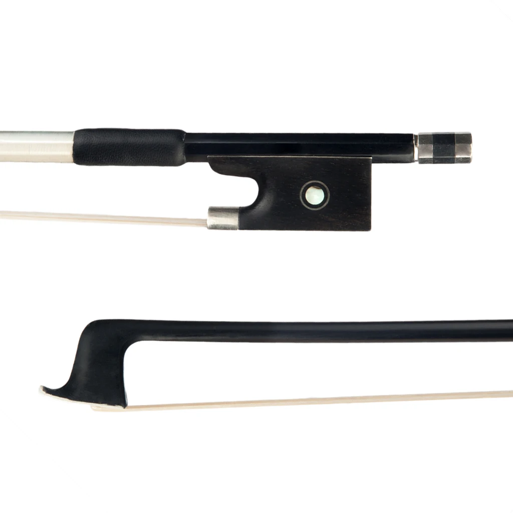 LOMMI Violin Bow 4/4 Full Size Carbon Fiber Stick Braided Ebony Forg White Mongolia Horsehair Fast Response For Advanced Player