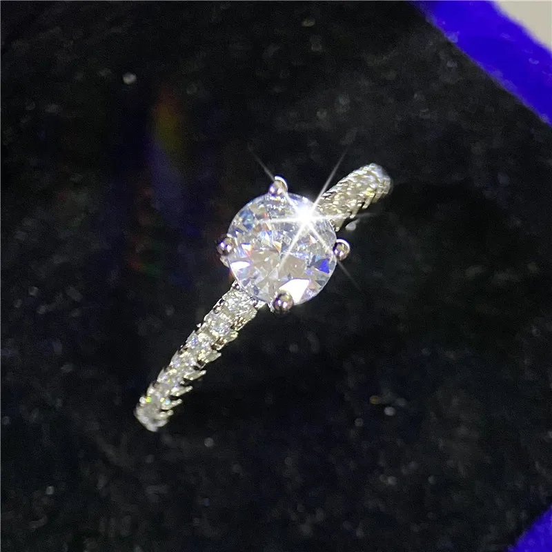 CC Diamant 0.5ct Engegement Rings For Women Sterling Silver Color Fine Jewelry Wedding Accessories Drop Shipping CC1685