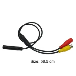 1Pcs Car Reverse Backup Camera 4-Pin Male To Female Connector RCA CVBS Wire Signal Power Adapter Harness