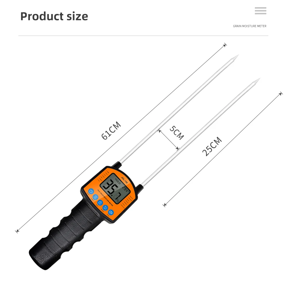 JGL-188 Grain Moisture Meter Digital  Humidity Tester Hygrometer For Corn,Wheat,Rice,Bean,Flour Fodder Rapeseed Seed 40% Off