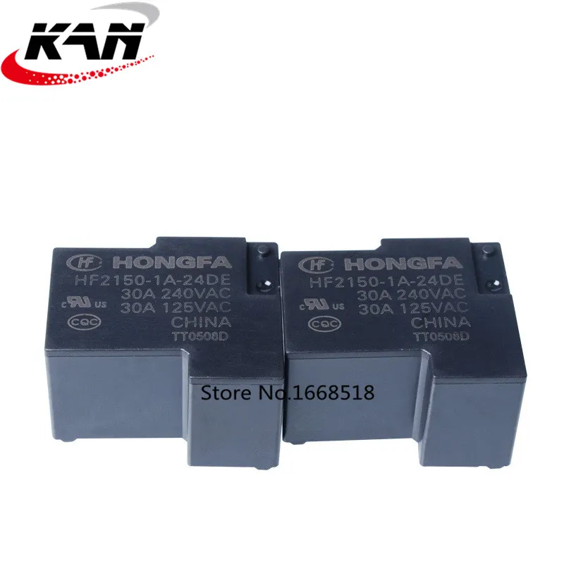 Free shipping lot (5pieces/lot) 100%Original New HONGFA HF HF2150-1A-12DE 12VDC HF2150-1A-24DE 24VDC 4PINS 30A Power Relay