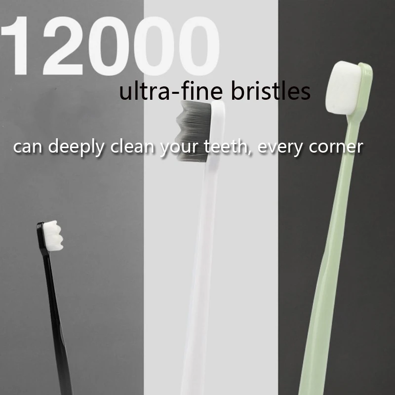 3PCS Ultra-fine Soft Toothbrush Million Nano Bristle Tooth Brush Teeth Deep Cleaning Portable Travel Dental Oral Care Brush