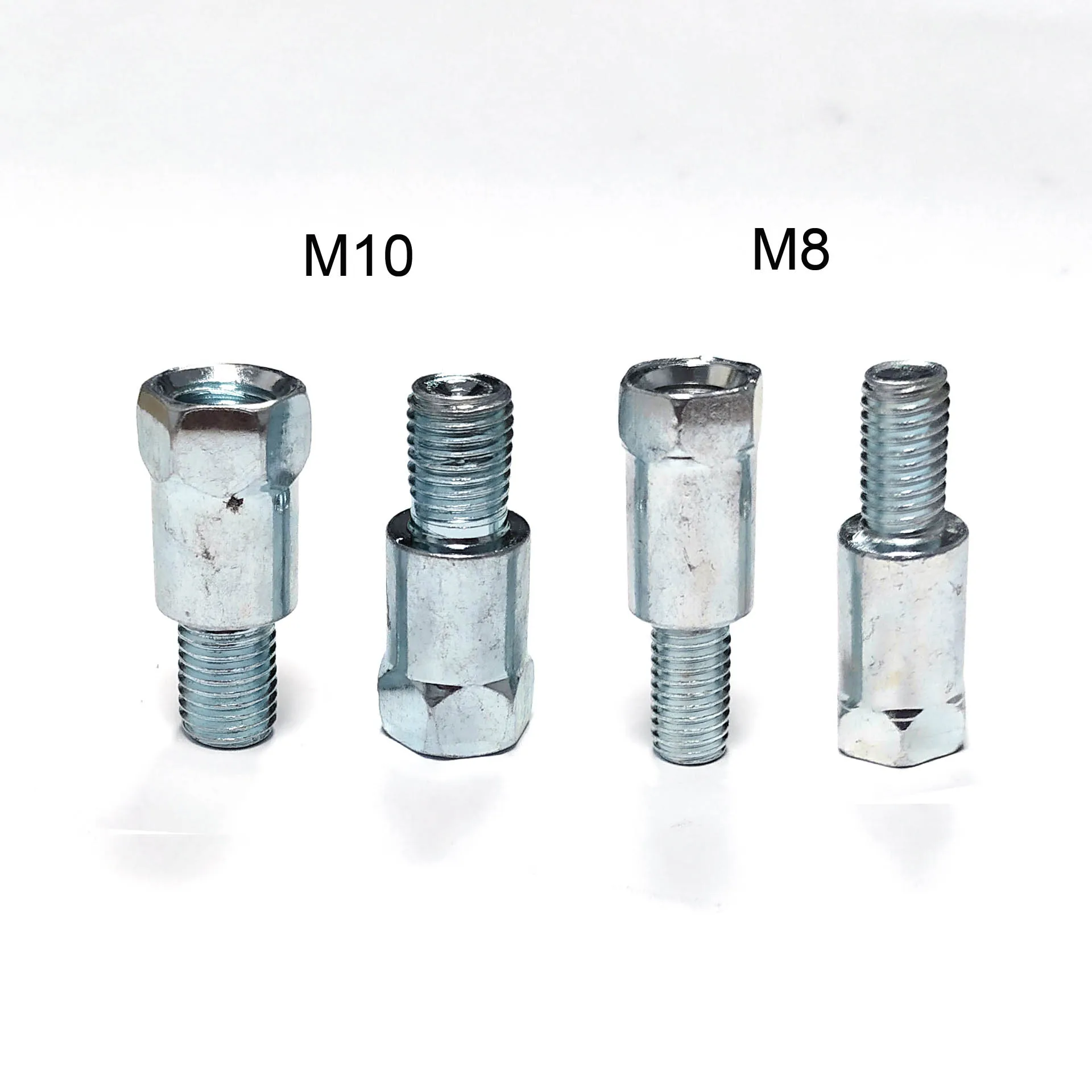 Para adapterów lusterek wstecznych motocykla M10 10MM 8MM M8 zgodnie z ruchem wskazówek zegara przeciwnie do ruchu wskazówek zegara prawy lewy gwint