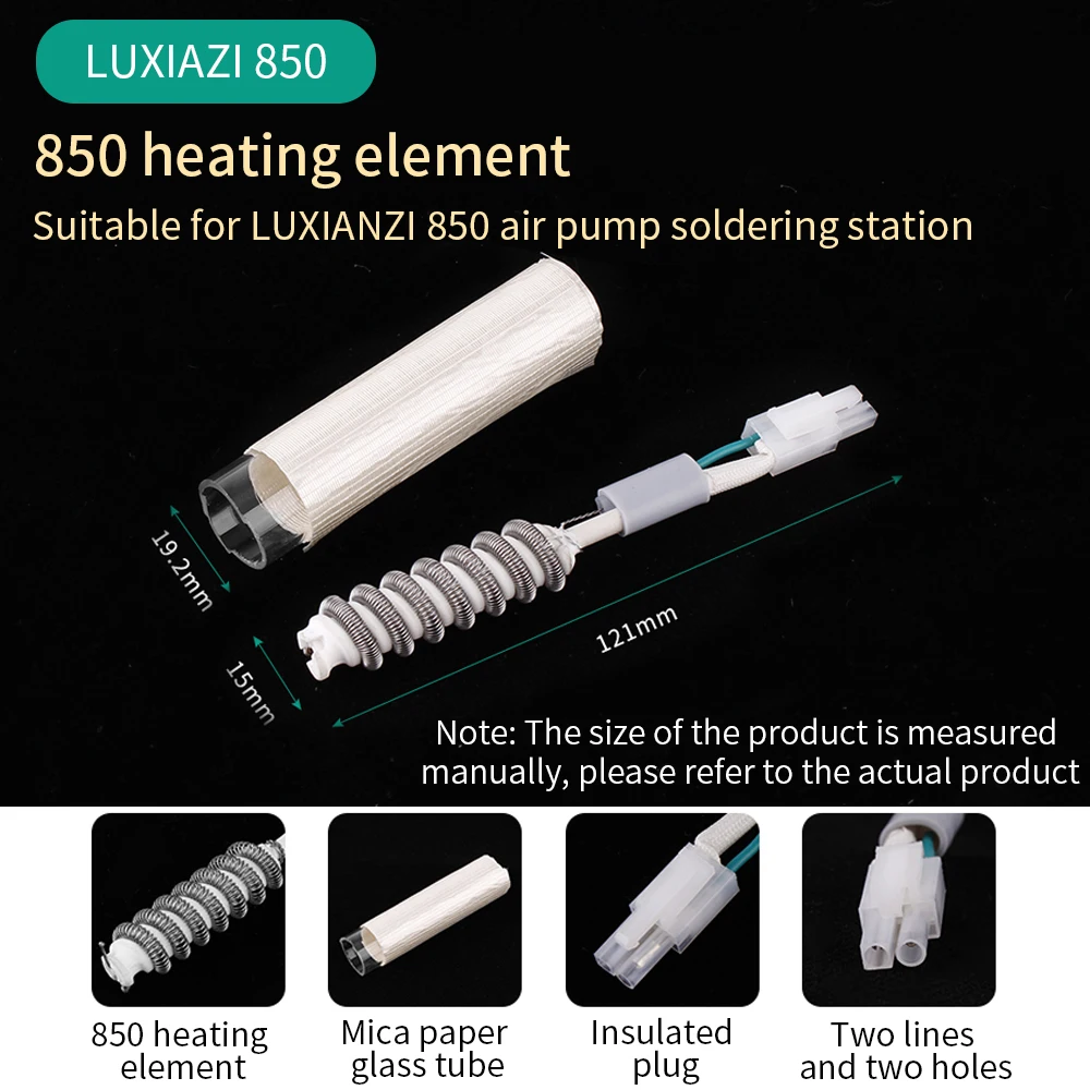 LUXIANZI 850/850A strumento di saldatura di ricambio per elemento riscaldante con nucleo per saldatore elettrico per accessorio di riparazione della stazione di saldatura