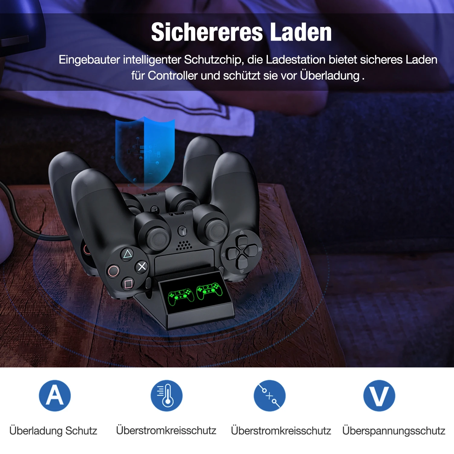 Зарядная док-станция для PS4, контроллер с 4 Micro USB разъемами, двойное быстрое зарядное устройство для Playstation 4/PS4 Slim/PS4 Pro