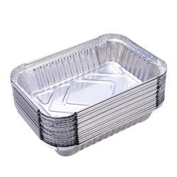 50pcs Disposable BBQ Drip Pans Aluminum Foil Grease Drip Pans Recyclable Grill Catch Tray For Weber Outdoor Supplies