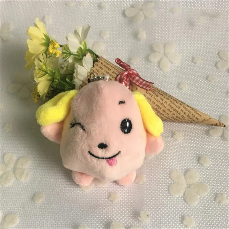 1Pcs New 7CM Puppy Plush Stuffed Toys Lovely Dog Pendants Mobile Phone Chain Plush Toy Kid's Gifts PP Cotton HANDANWEIRAN