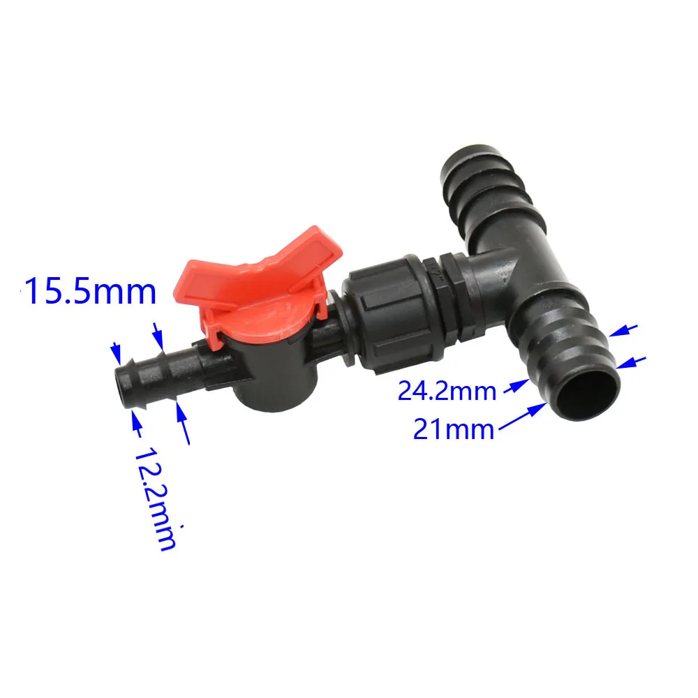 Wąż ogrodowy 25mm 20mm 16mm Pe Tube złącze Tee redukcja wody Splitter Tap rury nawadniania kolczasty Tee łącznik kroplówki Adapter