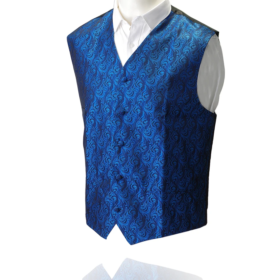 

Ricnais Business Style Mens Sleeveless Single Piece Waistcoats Slim Fit Men Vest Suit Print For Party Wedding Formal Occasions