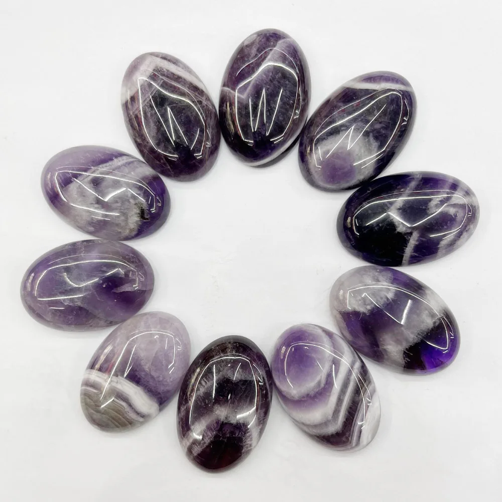 Wolf tooth Amethysts natural stone cabochon beads for jewelry making 20X30MM charms Jewelry making 10Pcs/lot Ring accessories