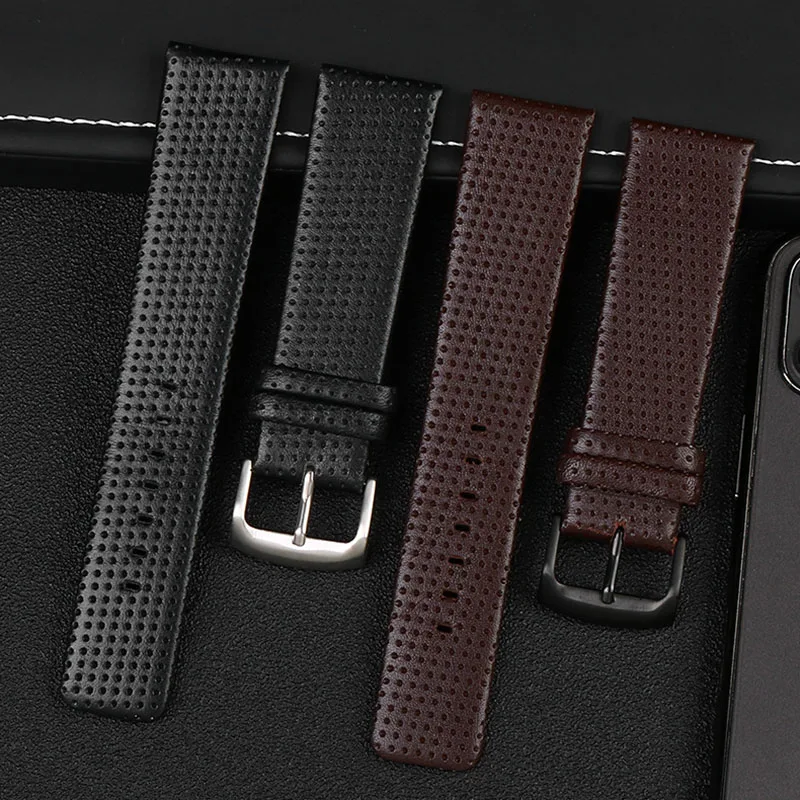For Citizen BM8475/AW0015-08E/AW0010 watches band 20mm 22mm fit any watchbands Stoma Leather watchband black brown strap