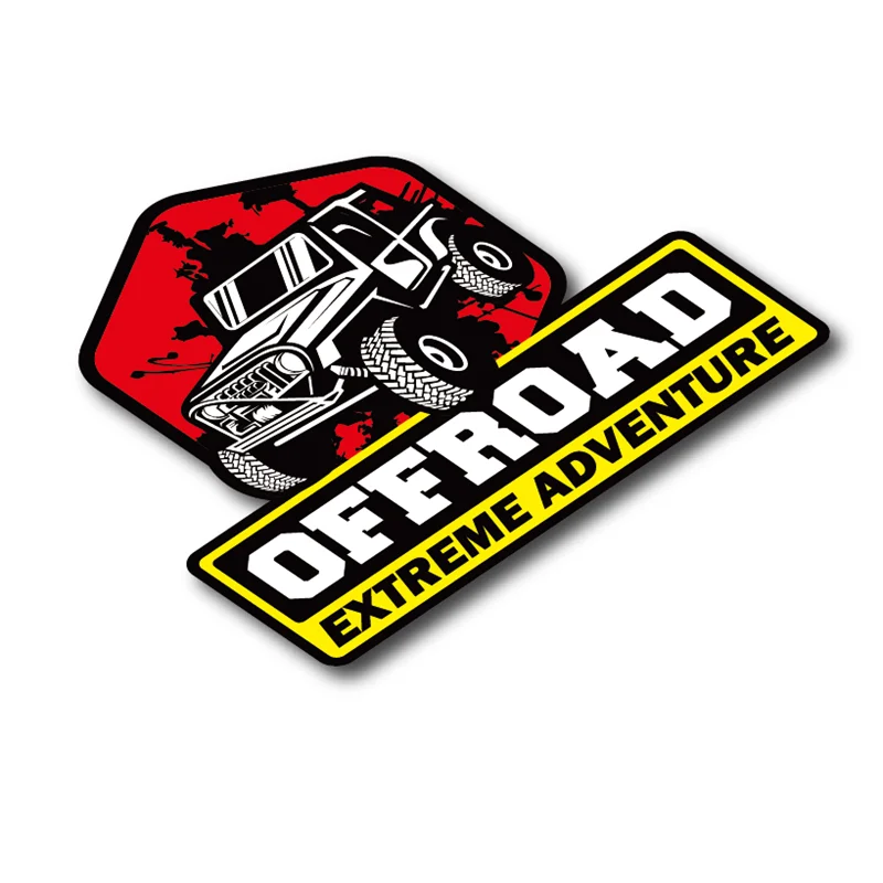 Off Road Reflective Type Car Stickers Decal Vinyl for Jeep Wrangler Rubicon Extreme Adventure SUV Pickup 15CMX13.8CM