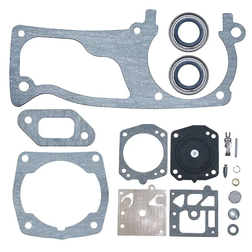 Crankcase Cylinder Muffler Gasket Repair Kit for Husqvarna 357 357XP 359 359XP Replace 503 96 66-01,Walbro K22-HDA