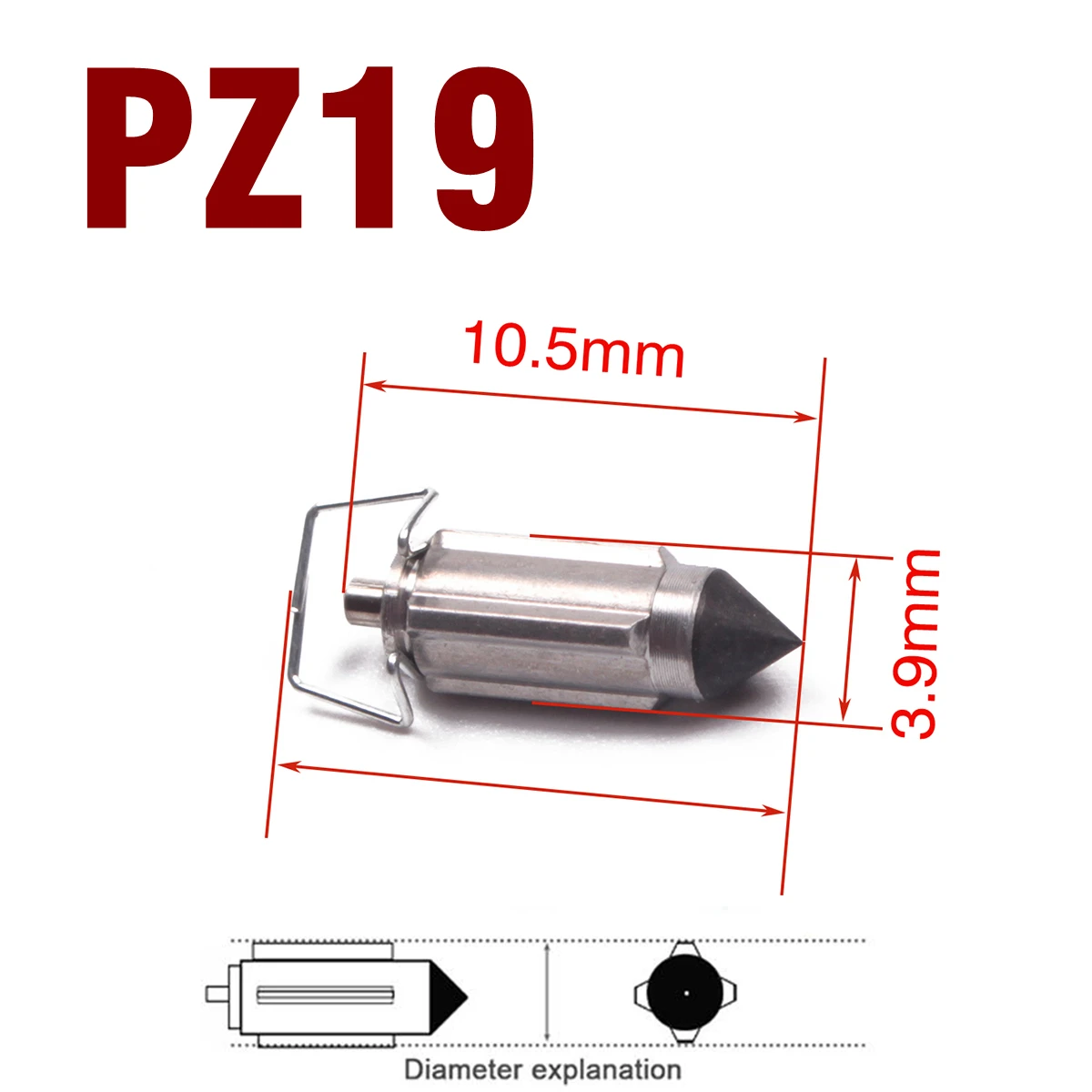 6 Pcs Carburetor Valve Needles Repair Part For PZ16 PZ19 PZ20 PZ22 PZ26 PZ27 PZ30  CG125 GY6 50 125CC   Motorcycle Parts