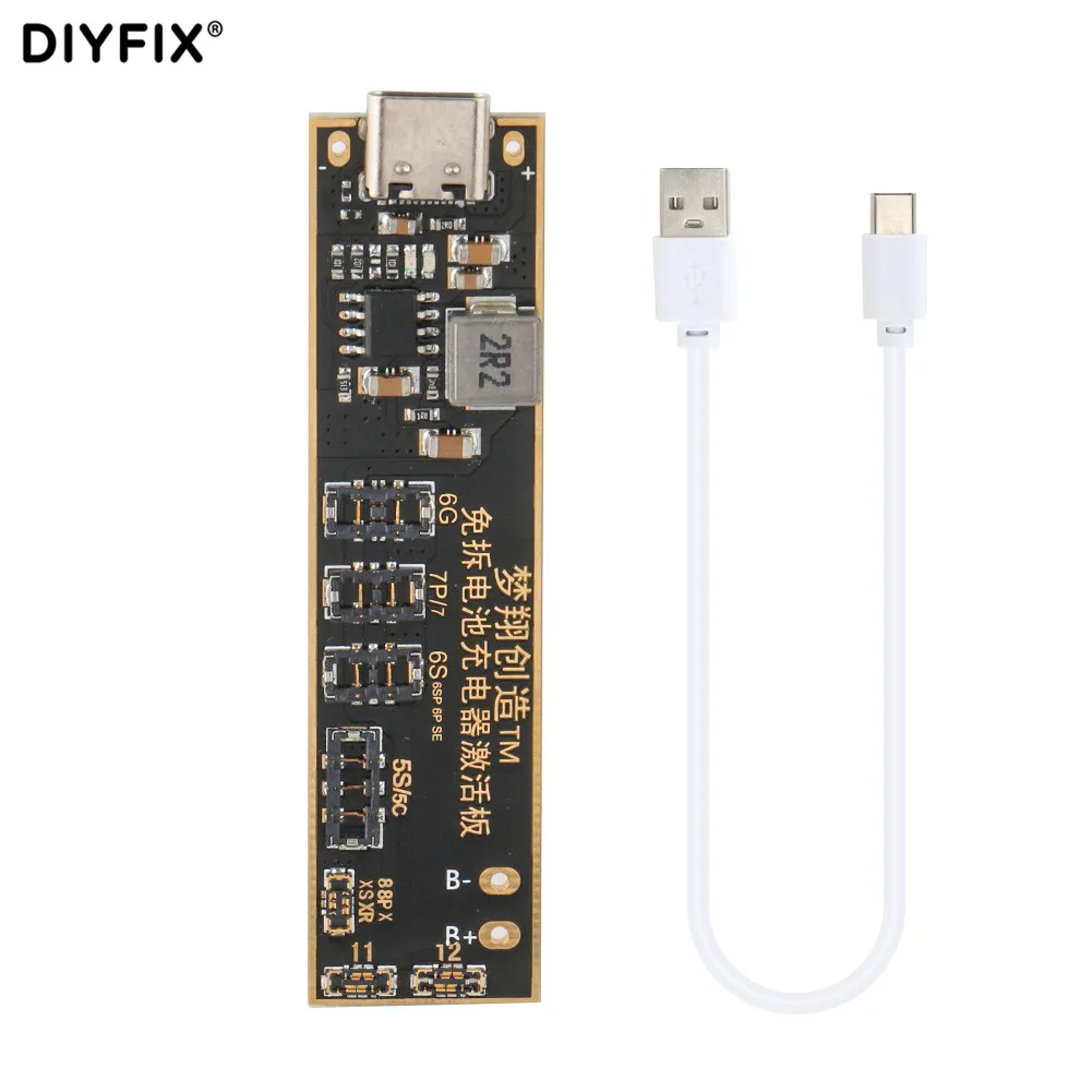 

DIYFIX Battery Activation Board For iPhone SE/5C/5S/6G/6P/7G/7P/8G/8P/X XS XR/11Pro Max/12Pro Max Circuit Board Charging Tester