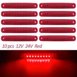 10pcs 12V 24V 9 SMD LED 트럭 Wagons Skvier 마커 표시기 트레일러 빛 후면 사이드 램프 중지 신호 자동차 Kamaz