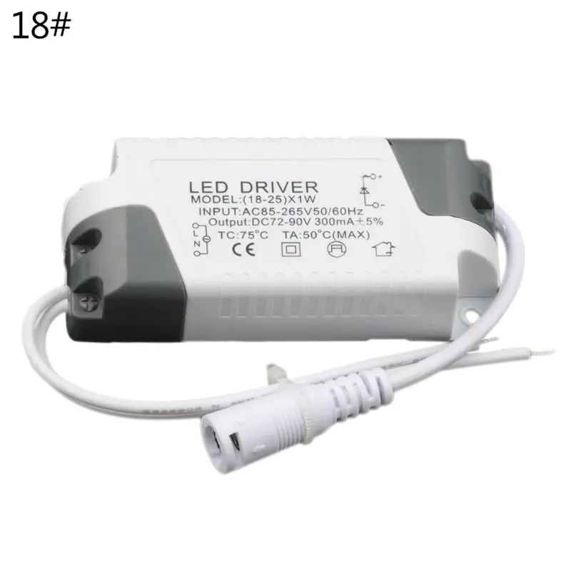 محرك تيار مستمر LED ، محول تيار متردد 85-265 فولت ، 1-3 واط/4-7 واط/8-12 واط/12-18 واط/18-25 واط