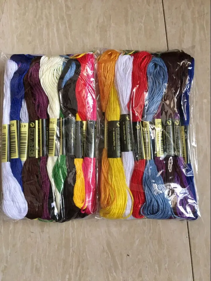 New 10 pcs Random Color embroidery DIY cotton Line Branch Threads Similar Dmc Thread Floss Skein Cross Stitch Thread