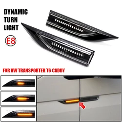 Dynamiczne migacze LED Flwoing Turn SIgnal światło boczne sekwencyjna lampa repeater dla VW Transporter T6 Multivan T6 2016-2019