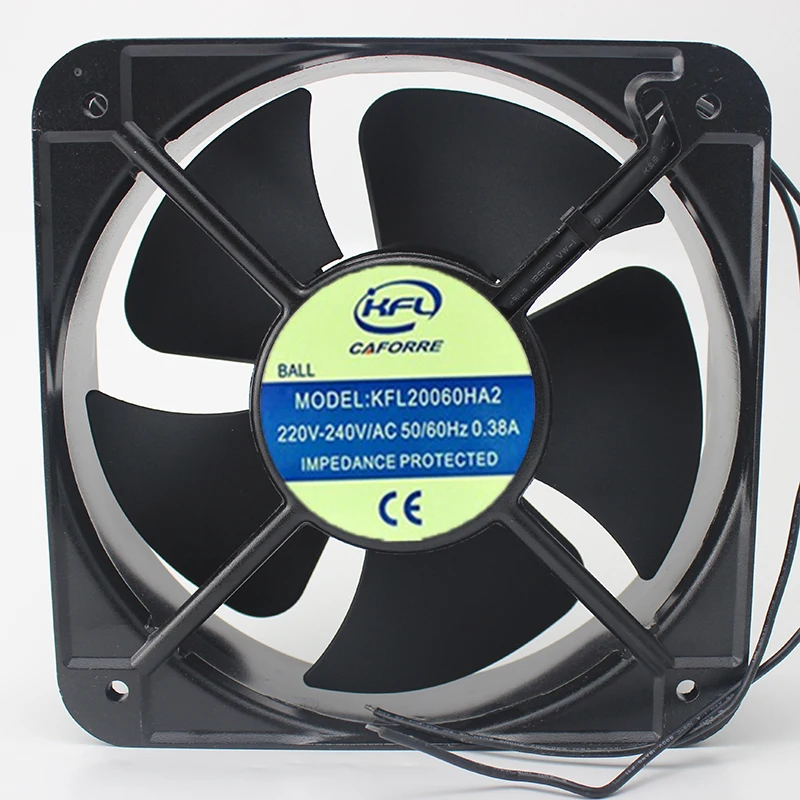 KFL CAFORRE KFL20060HA2 Server Cooling Fan AC 240V 0.38A 200x200x60mm 2-Wire