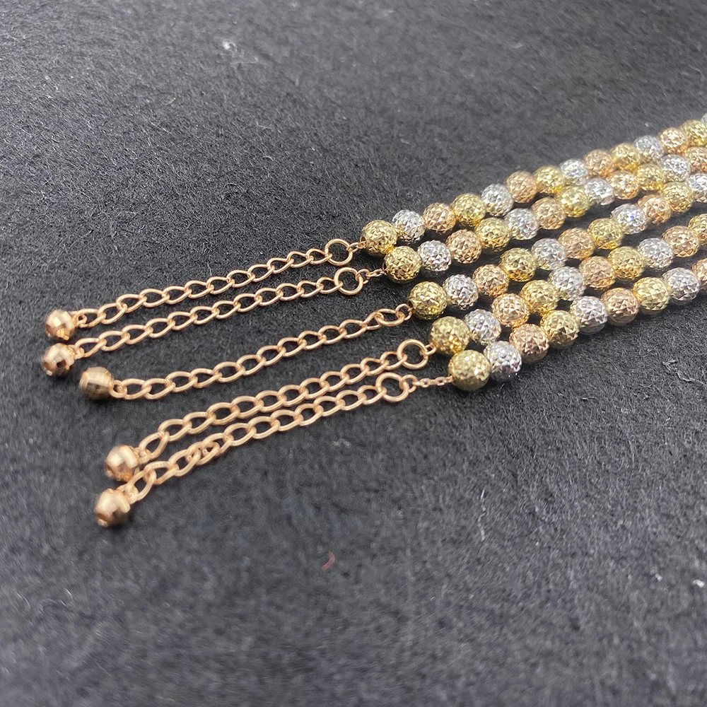 Sinya 18k Gold Pineapple Beads Bracelets High Luster Shine Fashion Style Au750 Jewelry Hot Sale Ladies Girls Mothers Lover Gift