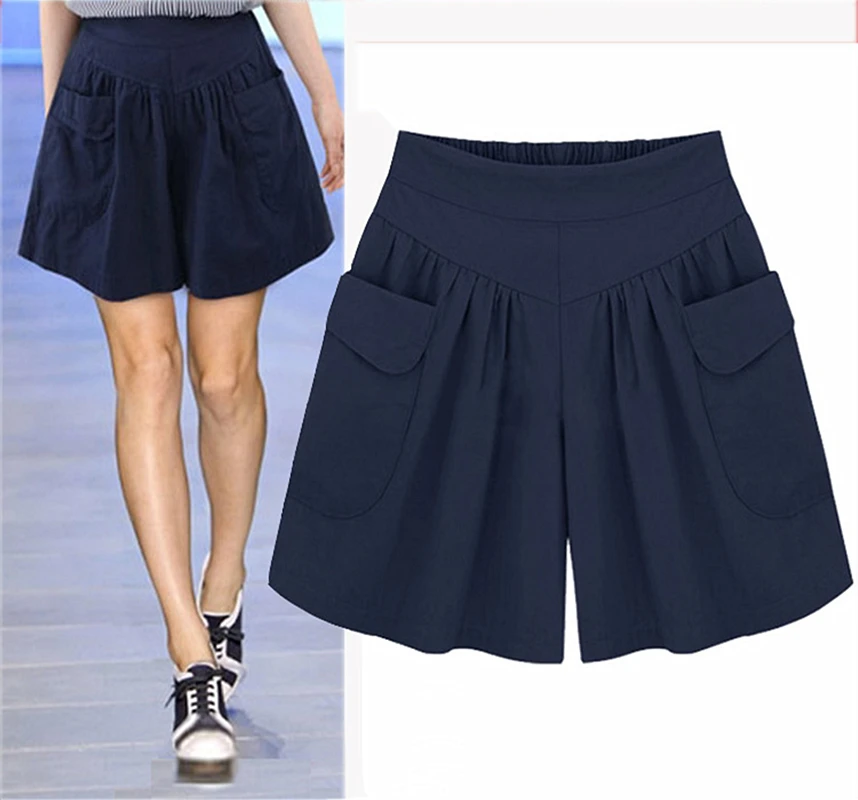 Mrmt-shorts soltos para mulheres, shorts casuais com cintura elástica e perna larga, tamanho para aumentar o tamanho da cintura, fino, verão, 2024