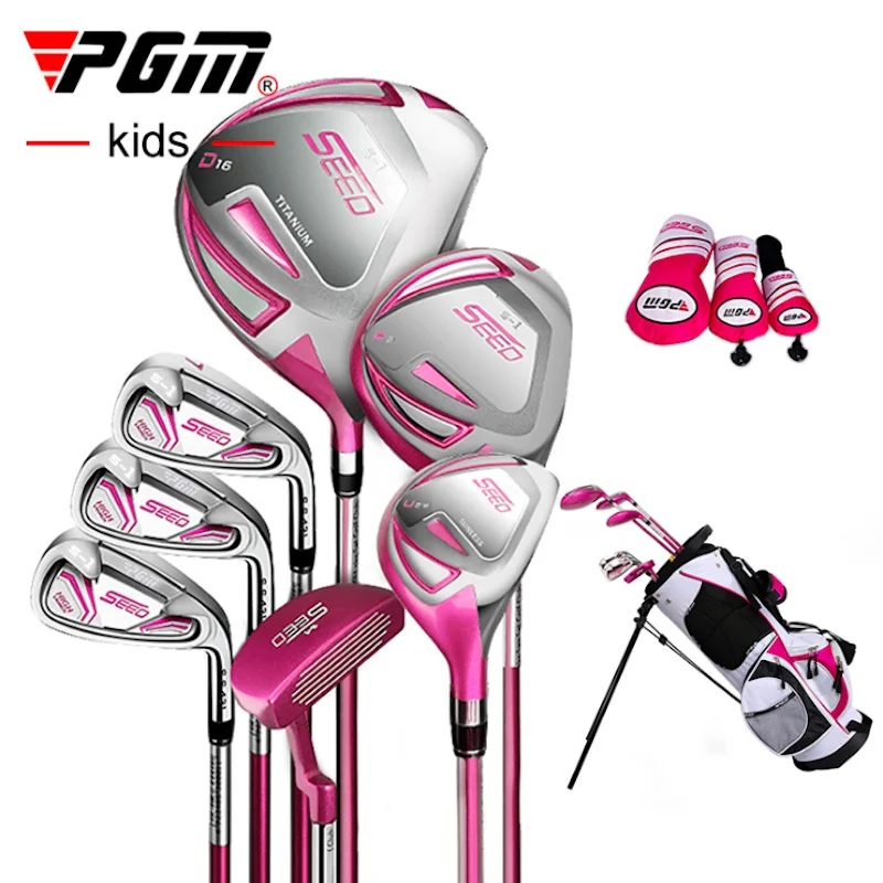 PGM Kids Golf SEED S-1 Clubs Set Junior Right Handed Titanium Steel Children Beginners Practice Pole with Bag JRTG005 Wholesale