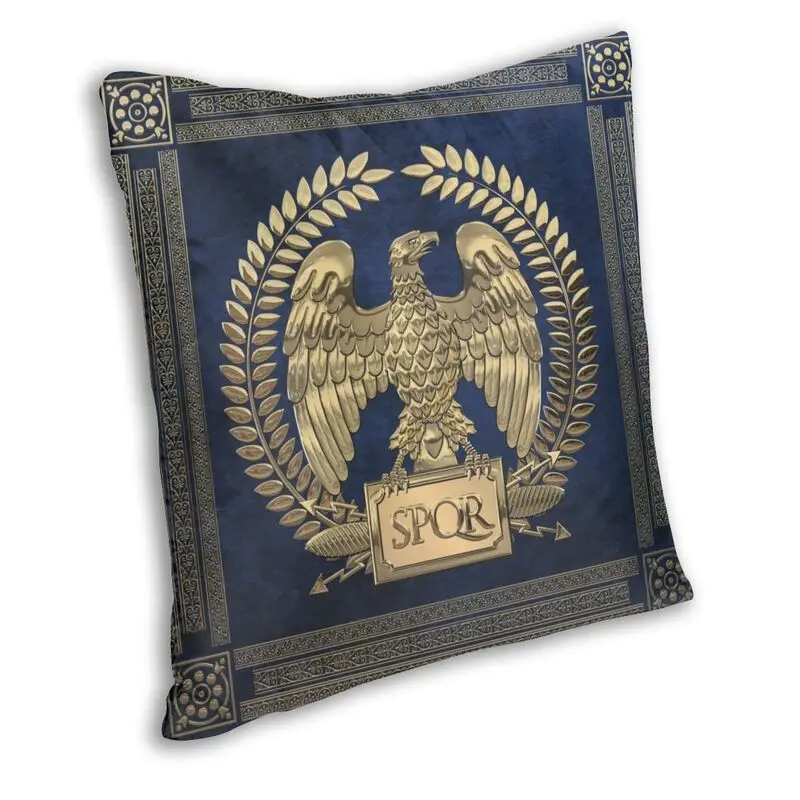 Roman Empire Gold Imperial Eagle Cushion Cover Print Rome SPQR Floor Pillow Case for Living Room Fashion Pillowcase Home Decor