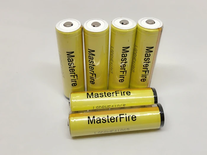 MasterFire 2 buah/lot baterai lithium keluaran asli HE4 Chem 18650 discharge 20A baterai obor 2500mah