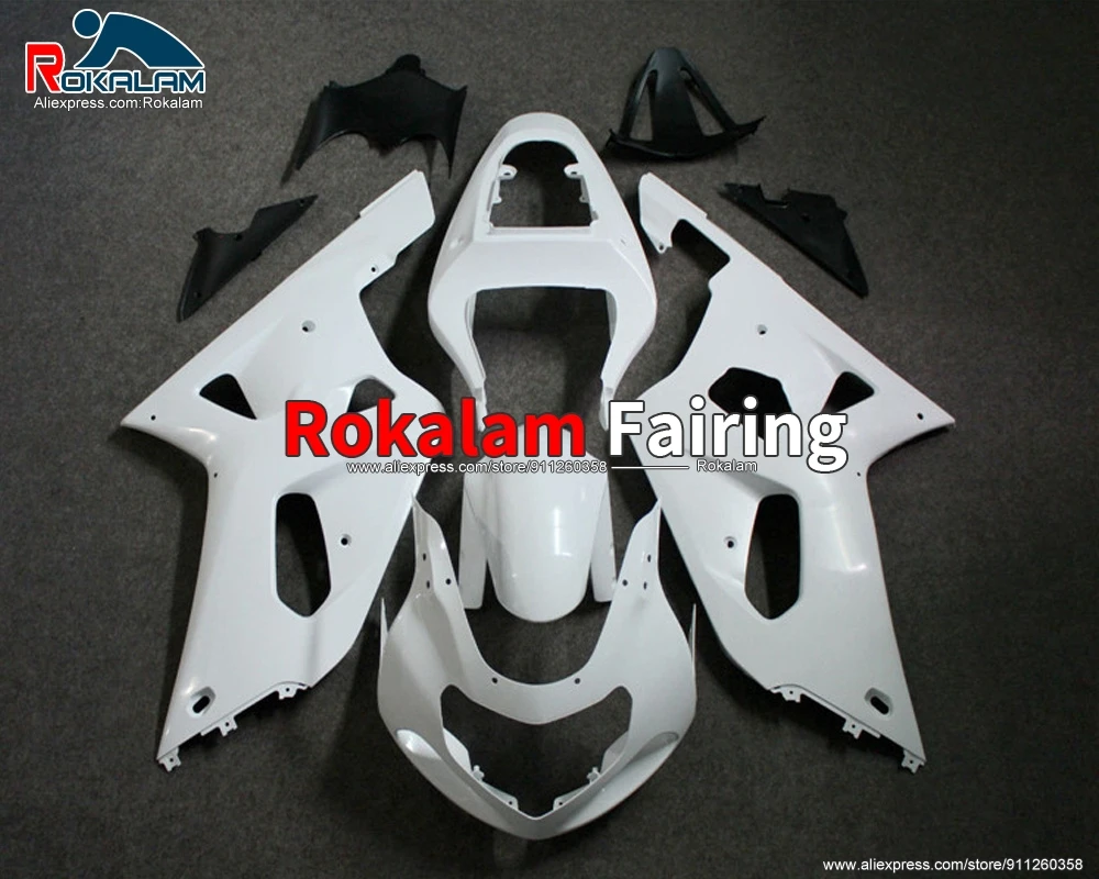 

Fairing Kits For Suzuki K1 GSXR600 GSXR750 2001 2002 2003 GSXR-600 GSXR-750 White Motorcycle Fairings Kit (Injection Molding)