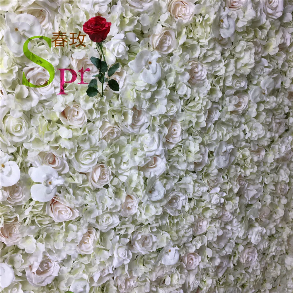 SPR Customization 240*240cm/120cm*240cm/1*1m Artifical Flowers wall panels for home decoration wedding backdrop decor