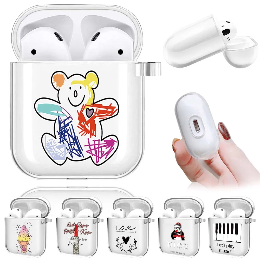 

Soft Silicone Cases for Apple Airpods 1/2 Protective Bluetooth Wireless Earphone Cover for Air Pods 1st/2nd Charging Box Bags