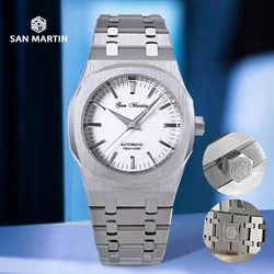 San Martin Watch Vintage Luxury Men's Dress Watch Oyster Bracelet Sapphire Glass 10Bar Miyota 9015 Automatic Mechanical Watches