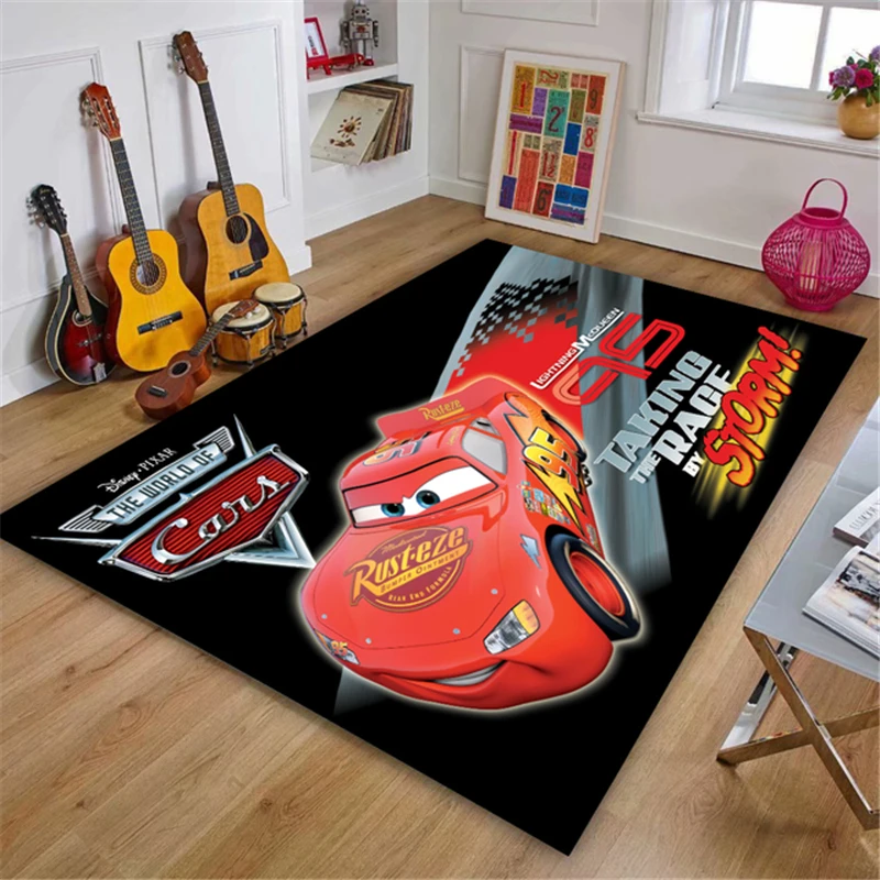 Cartoon McQueen Baby Play Mat Wedding Runner Aisle Carpet Short Plush Non-slip Bedroom Mat Rugs for Boys Bedroom