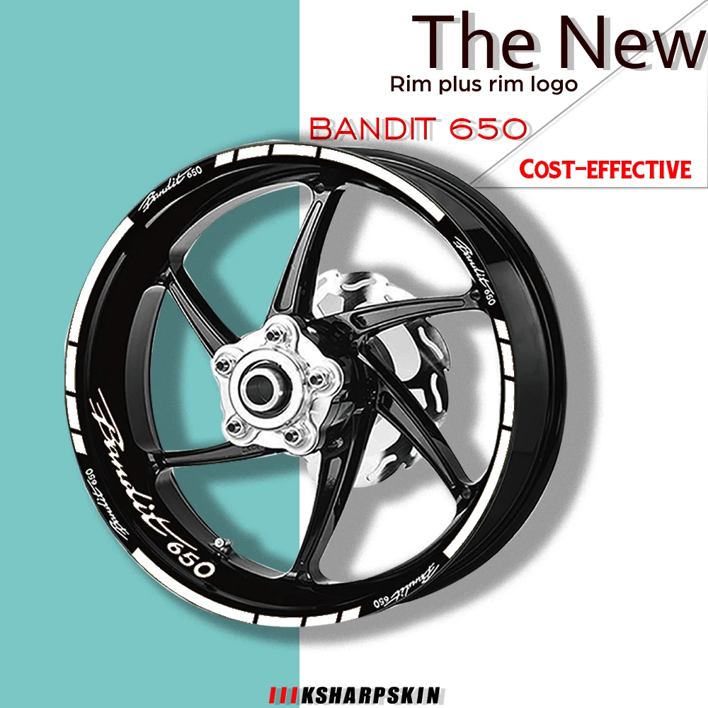 

Motorcycle stickers Rim Tire decorative wheels logo reflective stripe moto decals sticker suit For Suzuki Bandit 650 bandit650