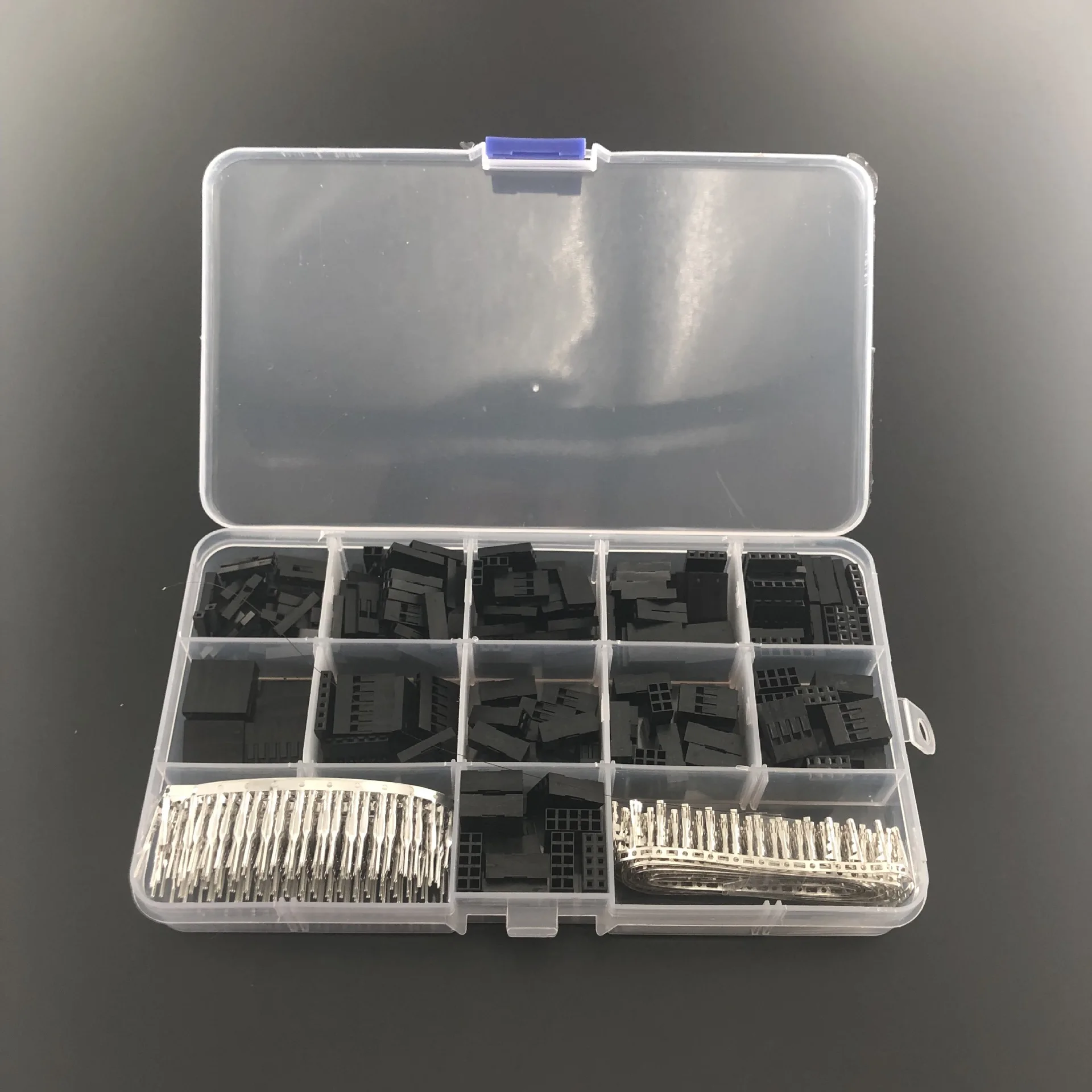 620Pcs 2.54mm Pitch JST SM 1 2 3 4 5 6 Pin Housing Connector Dupont Male Female Crimp Pins Adaptor Assortment Kit