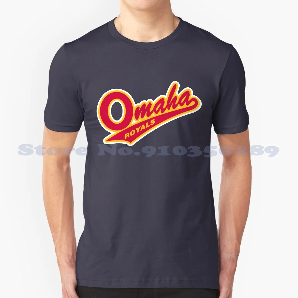 Omaha Royals Baseball 100% Cotton T-Shirt Sports Baseball Omaha Baseball Omaha Royals Baseball Logos Baseball Script Logos