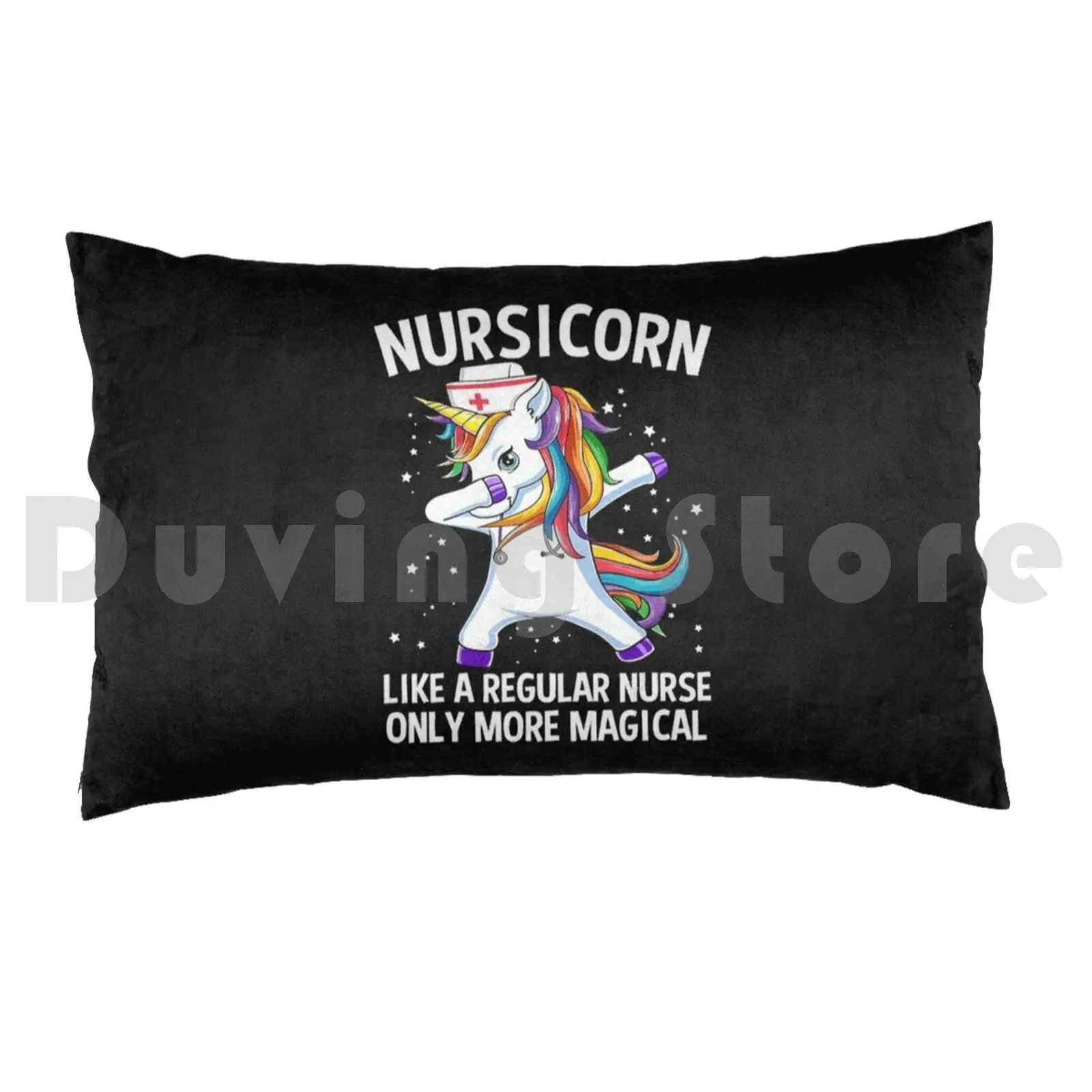 Dabbing Unicorn Nursicorn Funny Nurse Gift Pillow Case Printed 35x50 Nurse Nursing Medicine