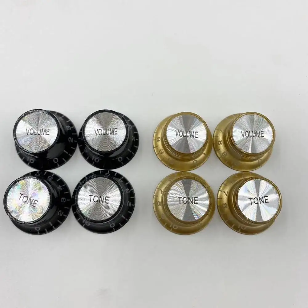 

Guitar Volume&Tone Button Cap Gold/Black Control Speed Knobs For LP SG Electric guitars 4 pcs/set