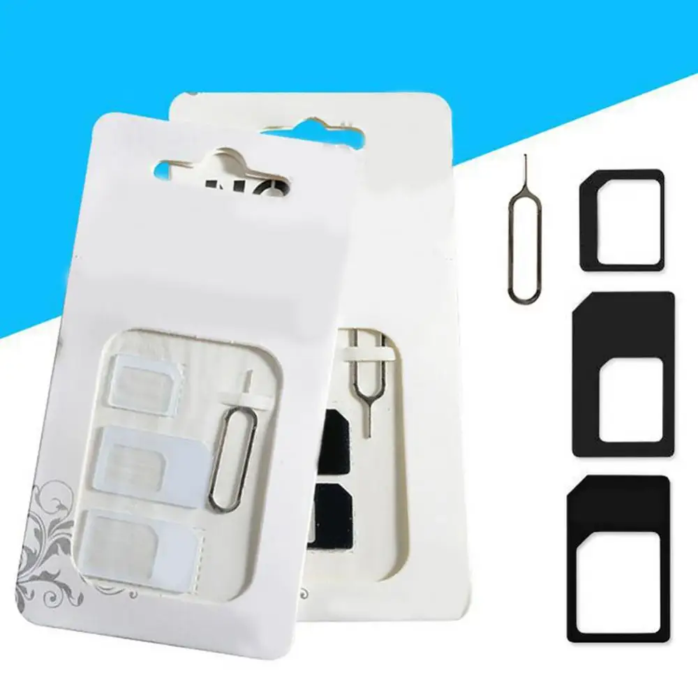 SIM Card 4-Piece Suit Card Holder For Phone Card Mini/Medium/Standard  Card Pin Card Holder Adapter SIM Card Standard Adapter