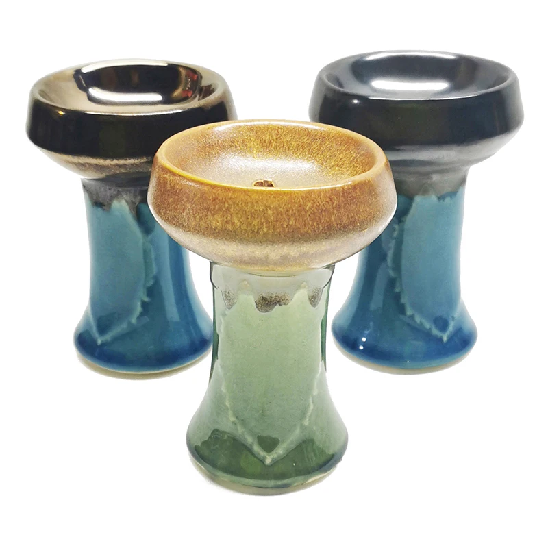 Water Pipe Head Clay Flavor Holder Small Shisha Pot Turkish Style Hookah Bowl Multi Hole Shicha Cup Smoking Top Chicha Container