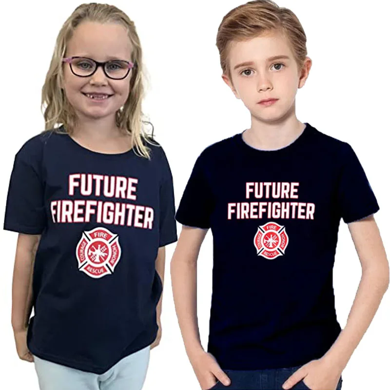 

Future Firefighter | Cute Kid's Fire Fighter Badge Boy Girl Child Youth T-Shirt Kids Clothes