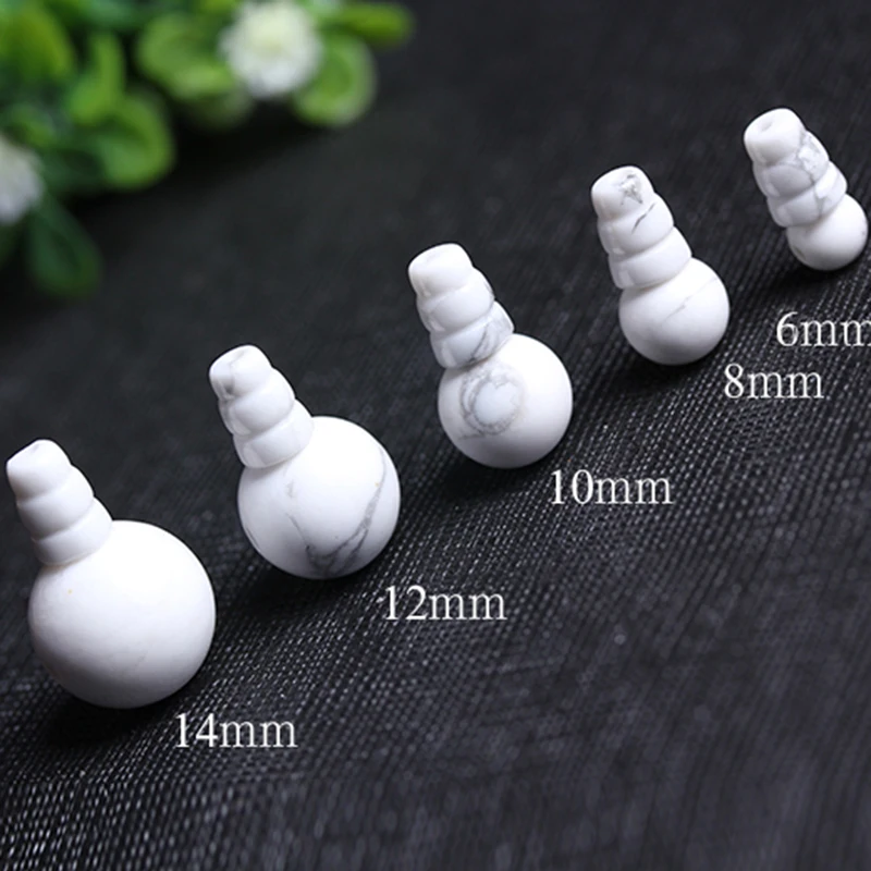 4A Natural White Tuoquoise T-Junction Buddha Head Quartz Crystal Single Bead DIY Jewelry Making