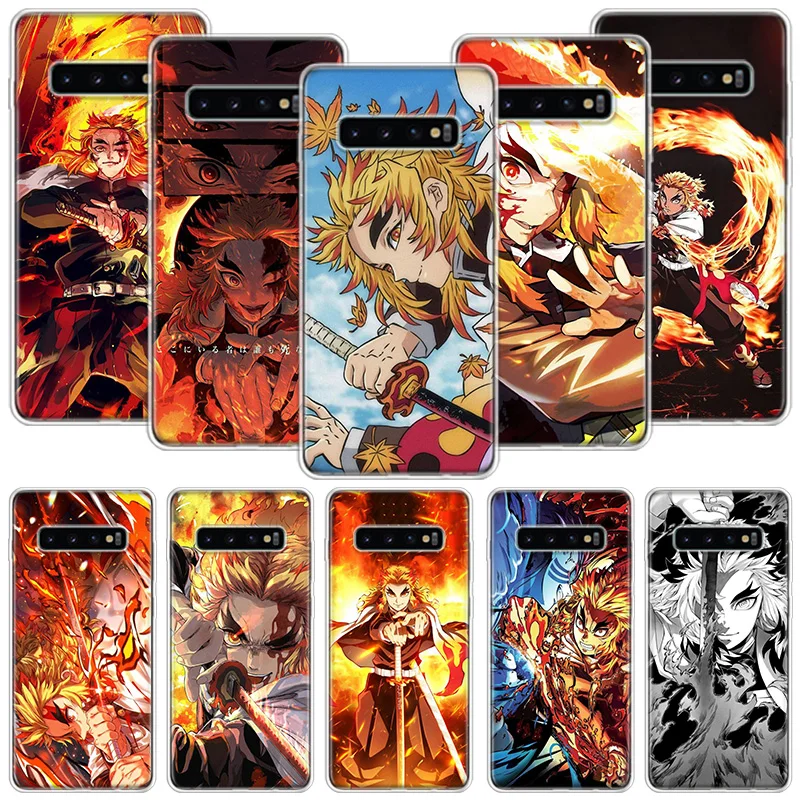 Demon Slayer Rengoku Kyoujurou Phone Case For Samsung Galaxy S24 S23 S22 S21 S20 Ultra S20 FE S10 Plus S9 S8 + Fundas Cover Coqu