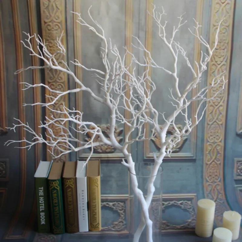 1PCS Artificial Black White Tree Branches Plastic Coral Artificial Flowers for Home Wedding Decorative Dried Tree Branches H90CM
