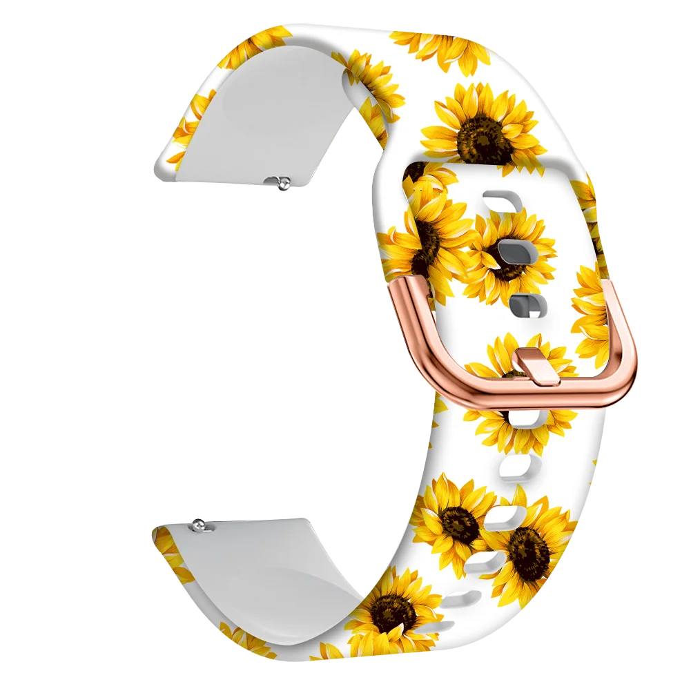 20mm Printing Silicone Watchband For Xiaomi Huami Amazfit GTS2 GTR 42mm Bracelet Band Strap For Garmin Forerunner 245 645 Correa