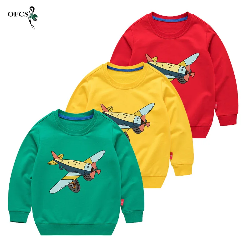 Retail Sale Children Hoodies Girl Kids Sweatshirts Cartoon T Shirt Cotton Pullover Tops Boys Autumn Full Sports Sweatshirts 2-12